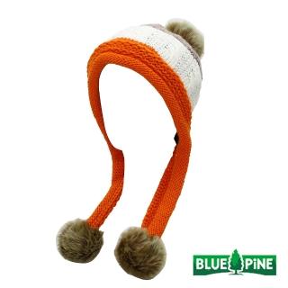 【青松戶外】毛球遮耳帽-橘色 B61908-24(毛帽/保暖帽/護耳帽/耳罩帽)
