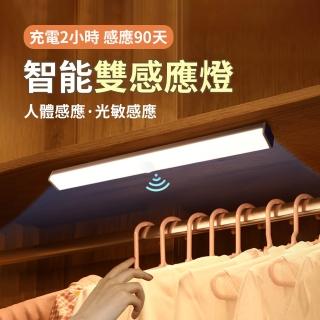 【OMG】USB充電 磁吸式LED感應燈管 升級版多功能 小夜燈 宿舍燈 桌燈 21cm(智能人體感應)