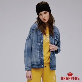 【BRAPPERS】女款 Boy friend系列-寬鬆落肩牛仔外套(藍)