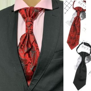 【拉福】法式大領巾新郎領結結婚糾糾領帶(多色)