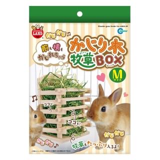 【Marukan】小動物用 木製牧草盒 M(ML-112)