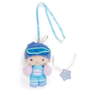 【小禮堂】雙子星KIKI 絨毛吊飾 附頸掛繩 動動玩偶 玩偶吊飾 藍紫 應援啦啦隊