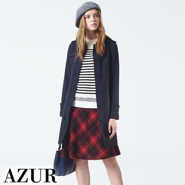 【AZUR】時尚女伶英倫風格紋短裙