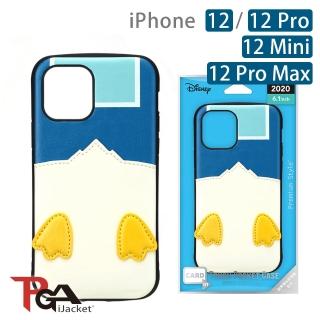 【iJacket】iPhone 12/12 Pro/12 Pro Max/12 Mini 迪士尼 軍規口袋插卡 雙料殼(唐老鴨)