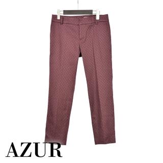 【AZUR】都會休閒細格紋長褲