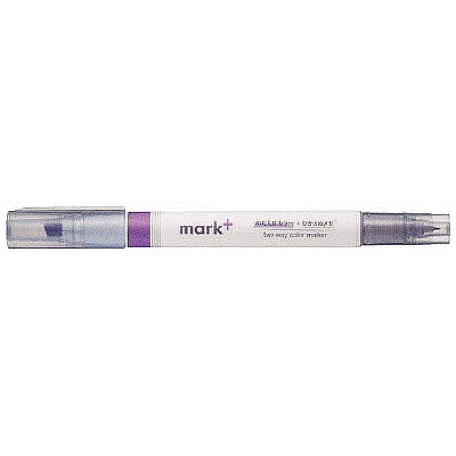 【KOKUYO】Mark+兩用灰色系螢光筆(紫灰)