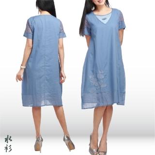 【水衫】柔美雙層棉質洋裝三件組(I03-85)