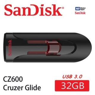 【SanDisk 晟碟】全新升級版 USB3.0 32GB 亮紅高速隨身碟 原廠平輸(原廠5年保固 滑動伸縮接埠)