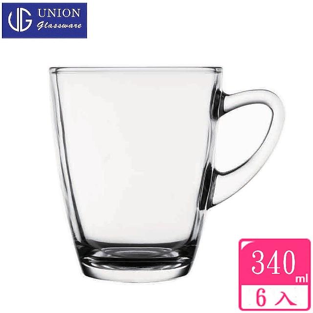 【泰國UNION】玻璃馬克杯拿鐵杯340cc(六入組)