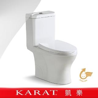 【KARAT 凱樂】潔樂單體馬桶(金級省水/大管道/奈潔釉技術)