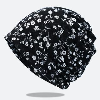 【89 zone】日系鏤空優雅透氣雪紡薄款 套頭帽 防風帽 頭巾帽(黑色)