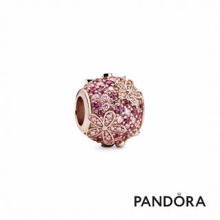 【Pandora官方直營】粉紅色密鑲雛菊串飾-絕版品