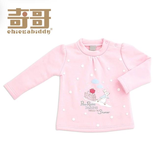 【奇哥官方旗艦】比得兔 粉紅聖誕雪橇上衣-粉紅(2-5歲)