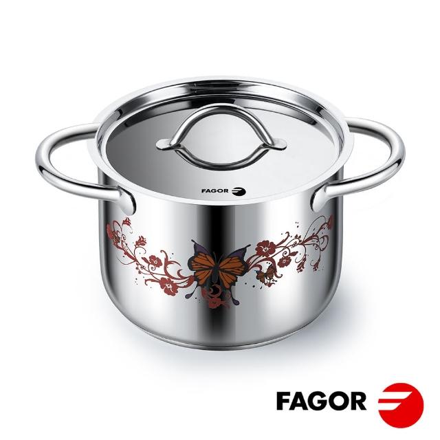 【西班牙FAGOR法格】科里納不鏽鋼系列雙耳湯鍋(24cm含蓋)