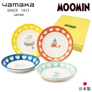 【日本山加yamaka】moomin嚕嚕米彩繪陶瓷深盤禮盒4入組(MM1000-184)