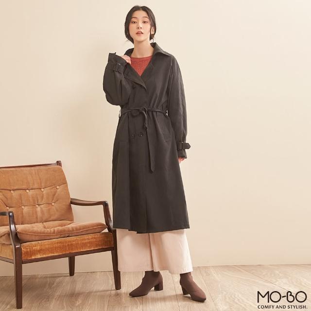 【MO-BO】琥珀釦綁帶風衣外套(外套)