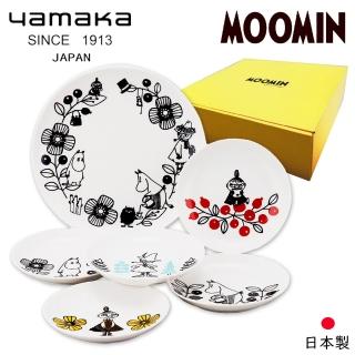 【日本山加yamaka】moomin嚕嚕米彩繪陶瓷淺盤禮盒6入組(MM1400-52)
