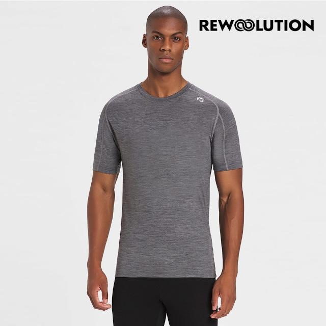【Rewoolution】男HERO 140g短袖T恤[碳灰] REJB2MC50394(羊毛衣 T恤 登山必備 吸濕排汗)