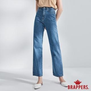 【BRAPPERS】女款 Boy friend系列-高腰直筒褲(淺藍)