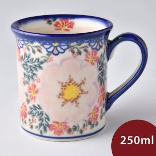 【波蘭陶】Vena 濃縮咖啡杯 水杯 茶杯 咖啡杯 馬克杯 250ml 波蘭手工製(映雪紅梅系列)
