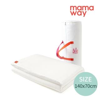 【mamaway 媽媽餵】抗敏防蹣 智慧調溫嬰兒床墊愛心床套組(140*70cm 床墊+床套)