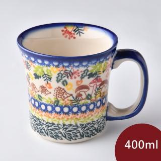 【波蘭陶】Vena 寬口馬克杯 水杯 茶杯 咖啡杯 400ml 波蘭手工製(綠野仙蹤系列)