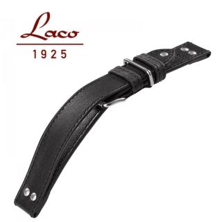 【Laco 朗坤】401775 飛行員黑色 XL 20mm 原廠錶帶(皮質 錶帶)