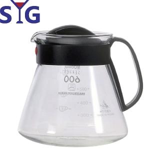 【SYG 台玻】耐熱花茶咖啡壺600cc(黑握把)