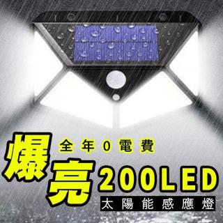 【Saikoyen】強光200LED太陽能感應燈2入(室外燈 太陽能 LED 庭院燈 花園燈)