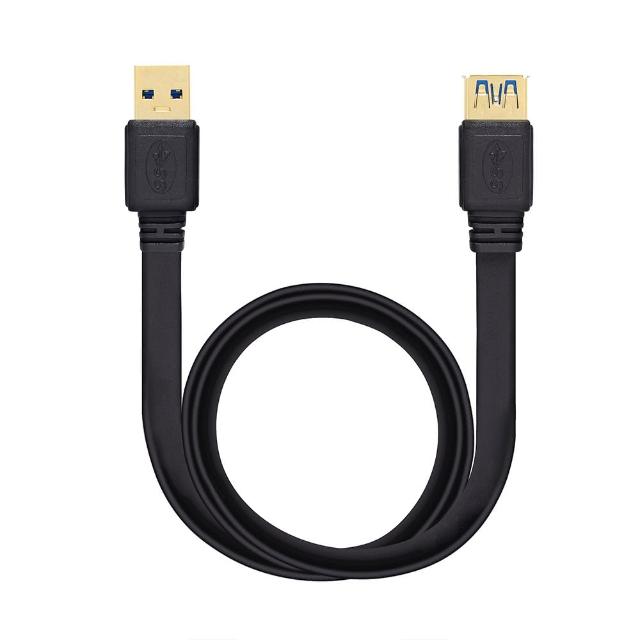 【FUNDIGITAL】USB-A 公 對 母 1.8M 傳輸線  黑