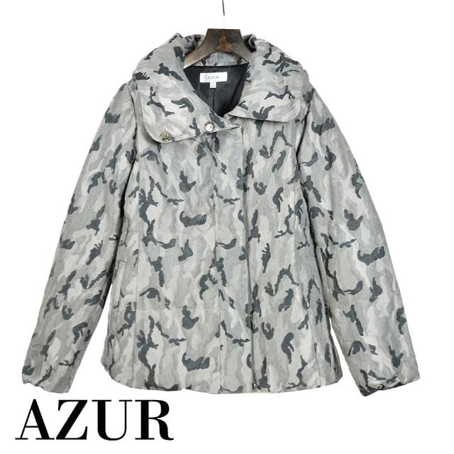 【AZUR】流行迷彩短版羽絨外套