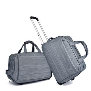 【悅生活】GoTrip微旅行--23吋質感絲紋登機拉桿行李袋(拉桿包 行李箱 防潑水 登機箱)