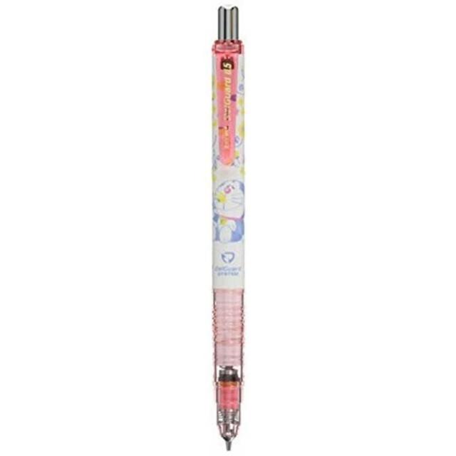 【小禮堂】哆啦A夢 日製 自動鉛筆 自動筆 0.5mm DelGuard 《粉黃 花朵》