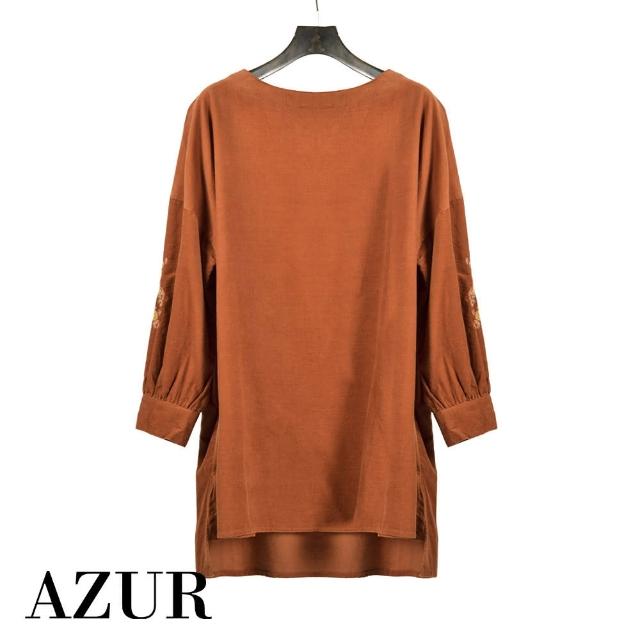 【AZUR】鄉村風格長版上衣-2色