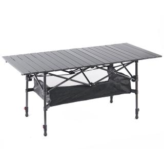 【TreeWalker】攜帶型可升降高度大黑鋁桌(共二段式高度可調整)
