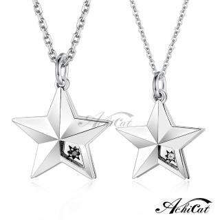 【AchiCat】純銀情侶項鍊．星星(新年禮物)