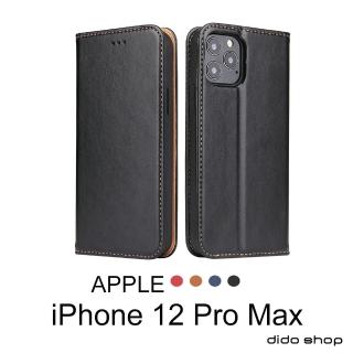 【Didoshop】iPhone12 Pro Max 6.7吋 PU仿皮可插卡翻蓋手機皮套(FS192)