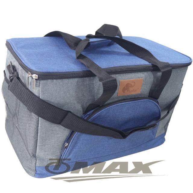 【OMAX】超厚配色保冰保溫袋32公升-藍色