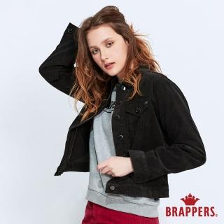 【BRAPPERS】女款 BOY FRINED外套系列-中寬版條絨外套(黑)