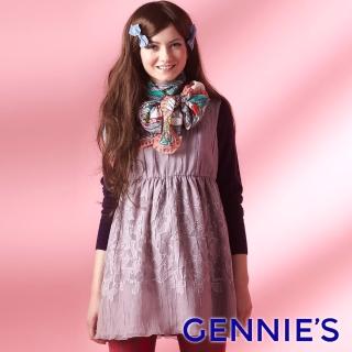 【Gennies 奇妮】浪漫小花情懷無袖上衣(紫G3235)
