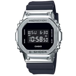 【CASIO 卡西歐】卡西歐G-SHOCK多時區鬧鈴電子錶-黑(GM-5600-1)