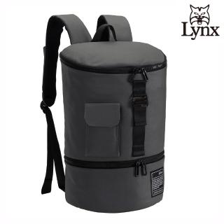 【Lynx】美國山貓旅行休閒防潑水多隔層機能布包 後背包(深灰色)
