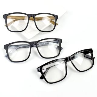 【men life】鏡框 日系寬版方型木紋架眼鏡(眼鏡)