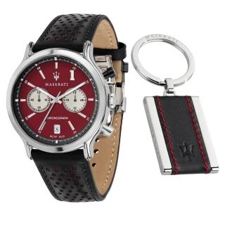 【MASERATI 瑪莎拉蒂】競風帥氣紅男錶套組款式(R8871638002)