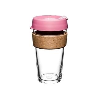 【KeepCup】隨身杯 軟木系列 454ml - 甜心粉(強化玻璃製成、耐熱、耐震度高)