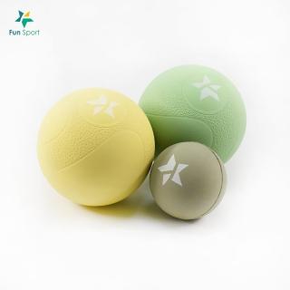 【Fun Sport】雷力斯-肌筋膜按摩球-3球組-6.5cm+4.2cm-肌活袋*1-顏色隨機