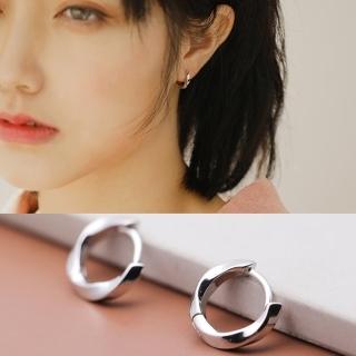 【Emi 艾迷】韓系925銀針氣質輕旋環繞 耳環 耳扣