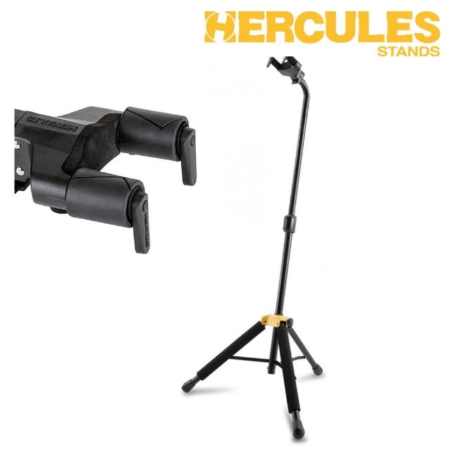 【Hercules 海克力斯】GS414B-PLUS 自鎖式吉他立架／升級版／吉他架／樂器架／(原廠公司貨 品質保證)