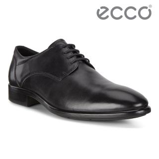 【ecco】CITYTRAY 適途紳仕低跟正裝鞋 男鞋(黑色 51273401001)