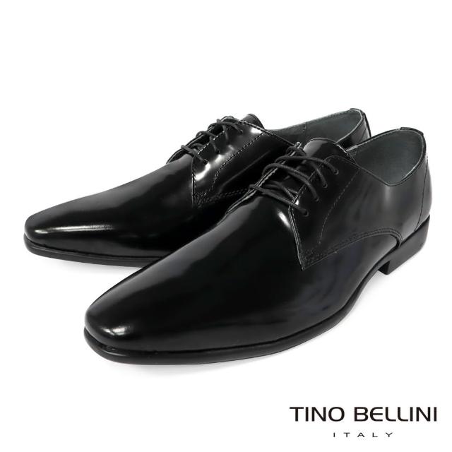 【TINO BELLINI 貝里尼】男款  質感光澤牛皮革綁帶紳士鞋HM3T0007-1